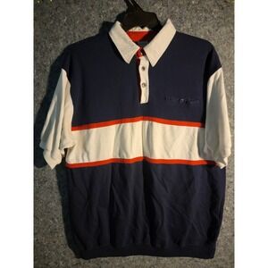 Windringe Men's Pullover 3 Button-up Polo Red, white &‎ Blue Size XL